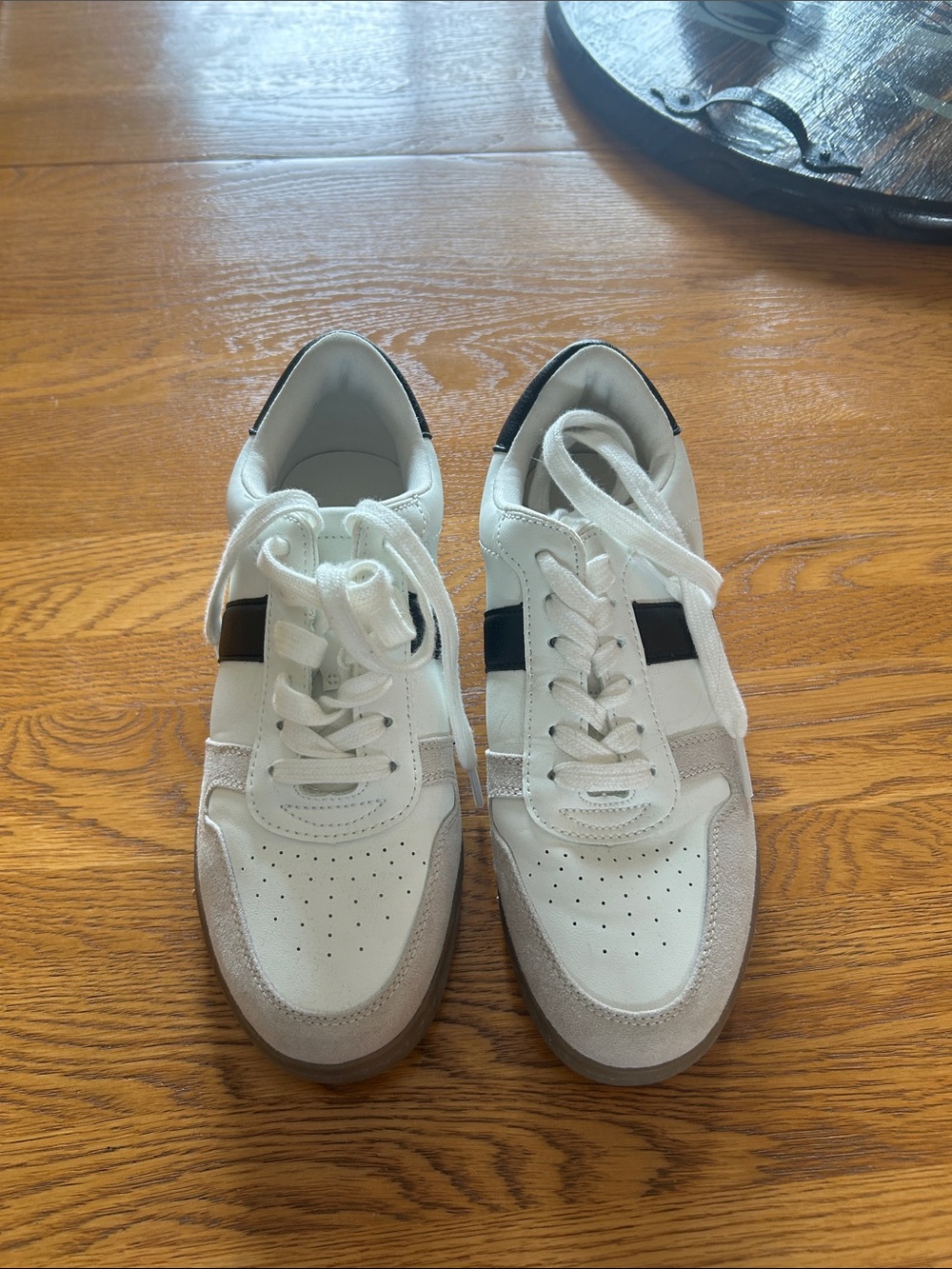 Target Men's White Sneakers with Black Accents